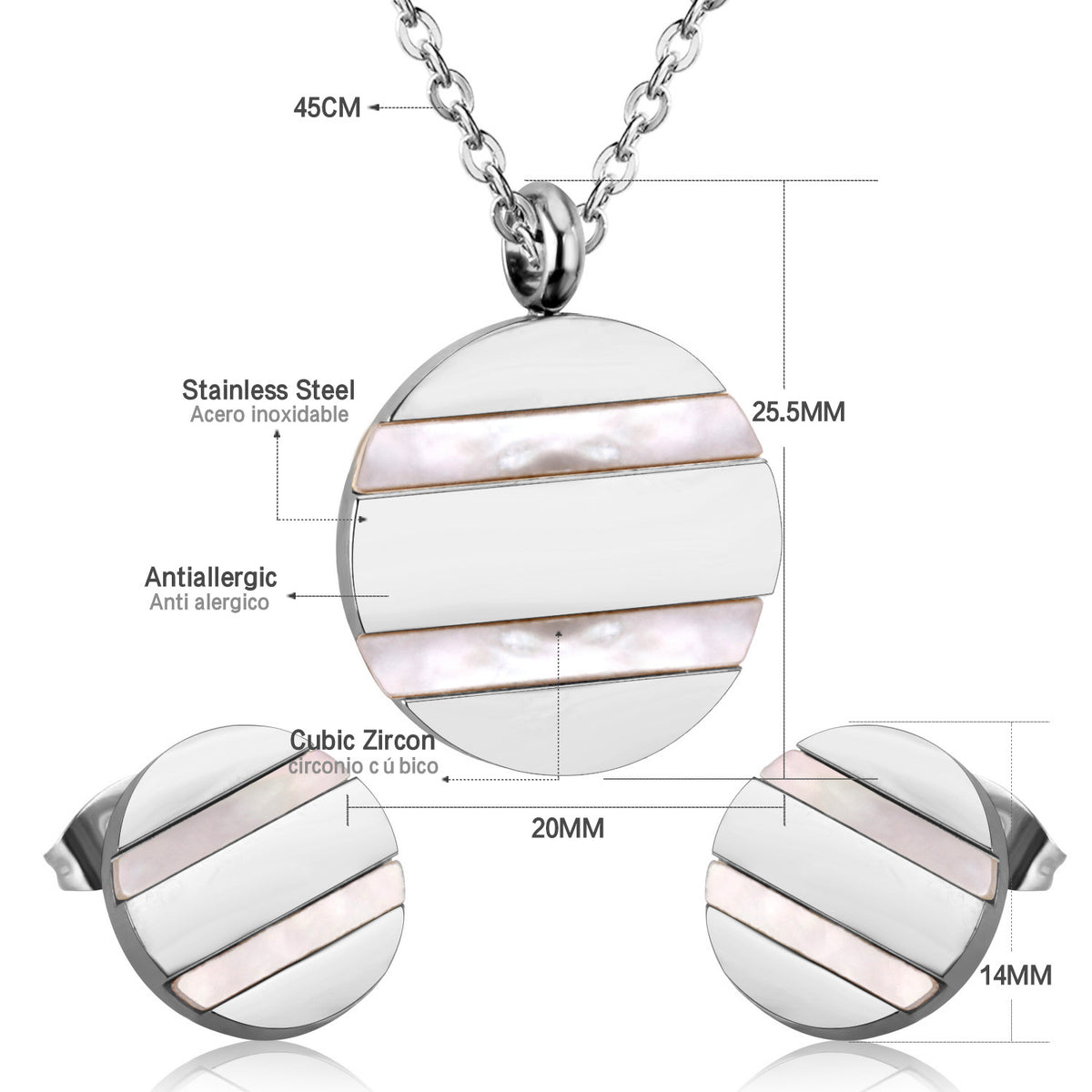Conjunto colar e brincos dourados