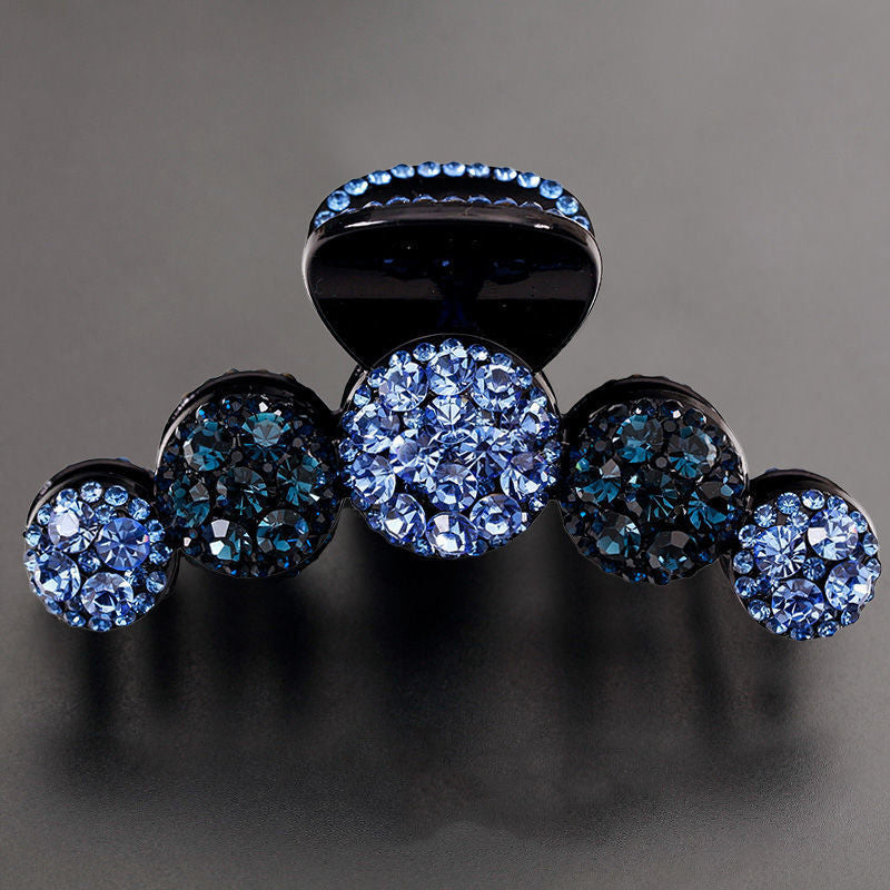 Mola de cabelo com strass azul