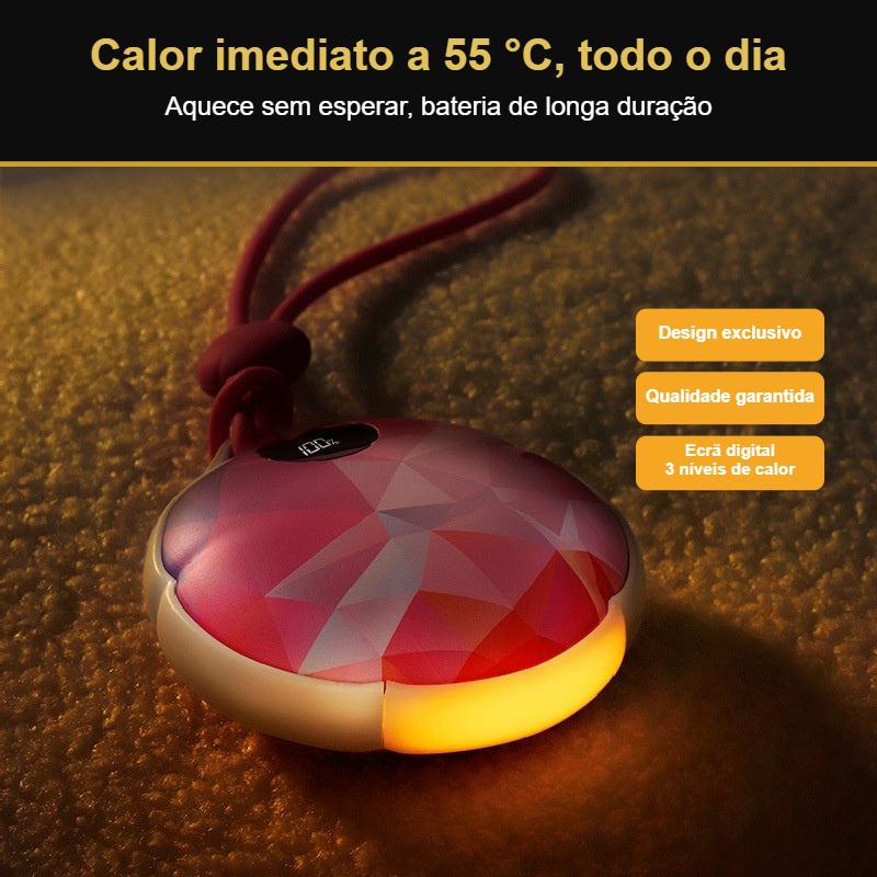 Aquecedor de Mãos Magnético 2 em 1 – Recarregável