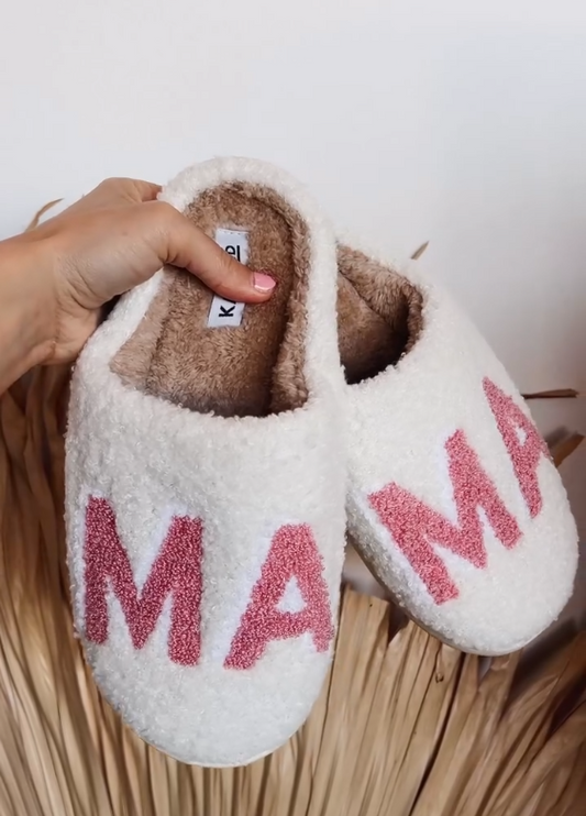 Pantufas de pelúcia MAMA